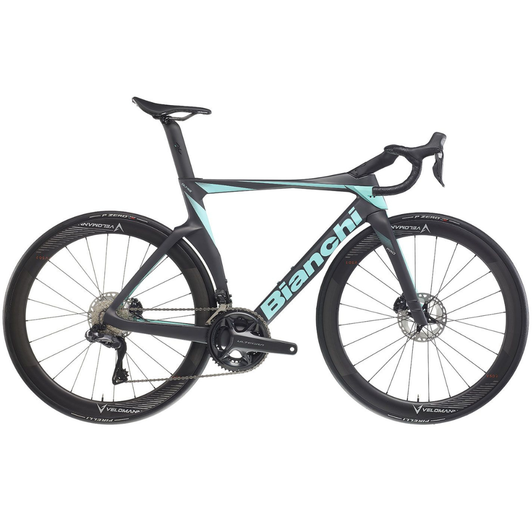 bianchi kinderfahrrad Bicicletta Bianchi Oltre Pro Dura-Ace Di2 12v - Antracite/Celeste