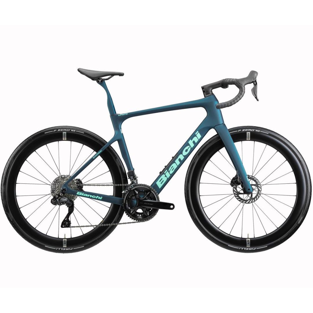 Bianchi Infinito Pro Shimano 105 Di2 Rennrad – Petrol/Celeste
