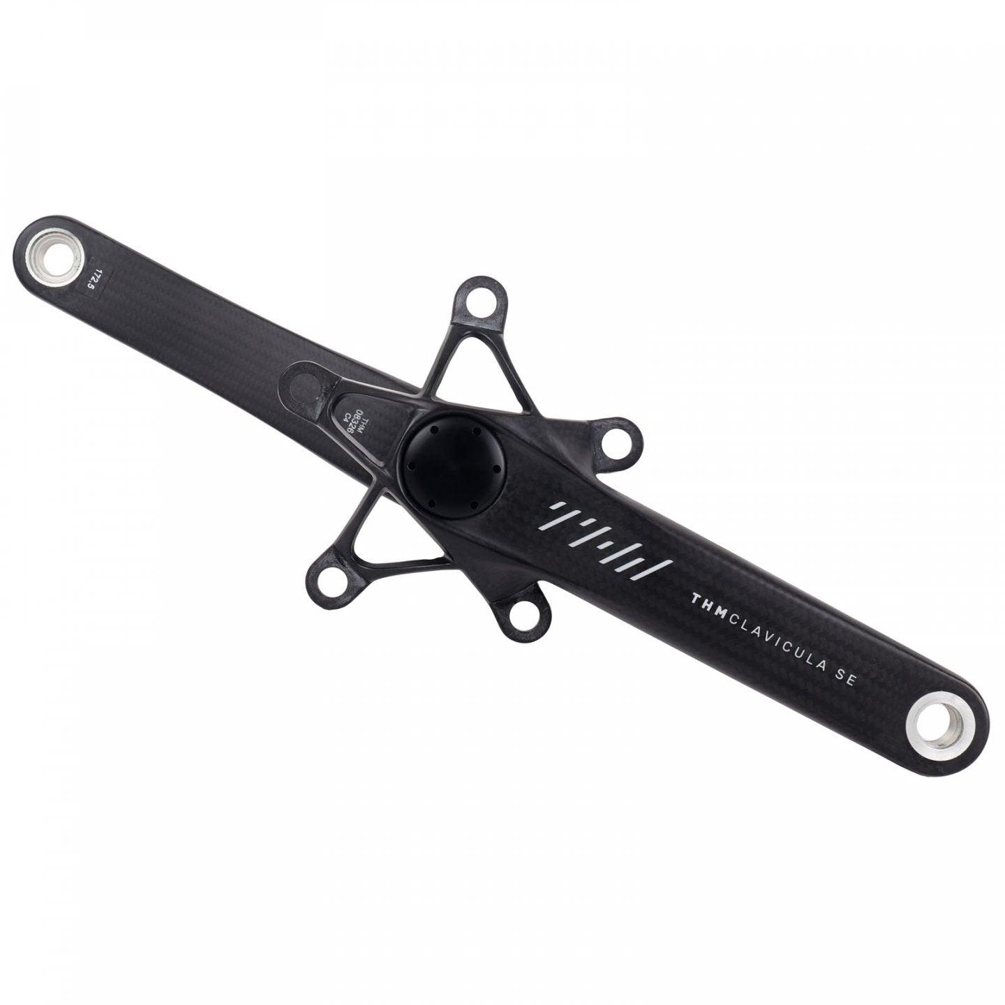 THM Clavicula SE Road Guarnitura Powermeter in Carbonio - 110mm BCD Compact - Nero Opaco