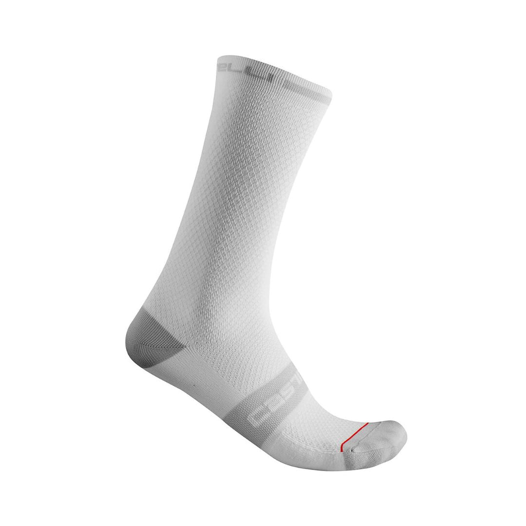 rennrad socken castelli Calze Castelli Superleggera T 18 - Bianco
