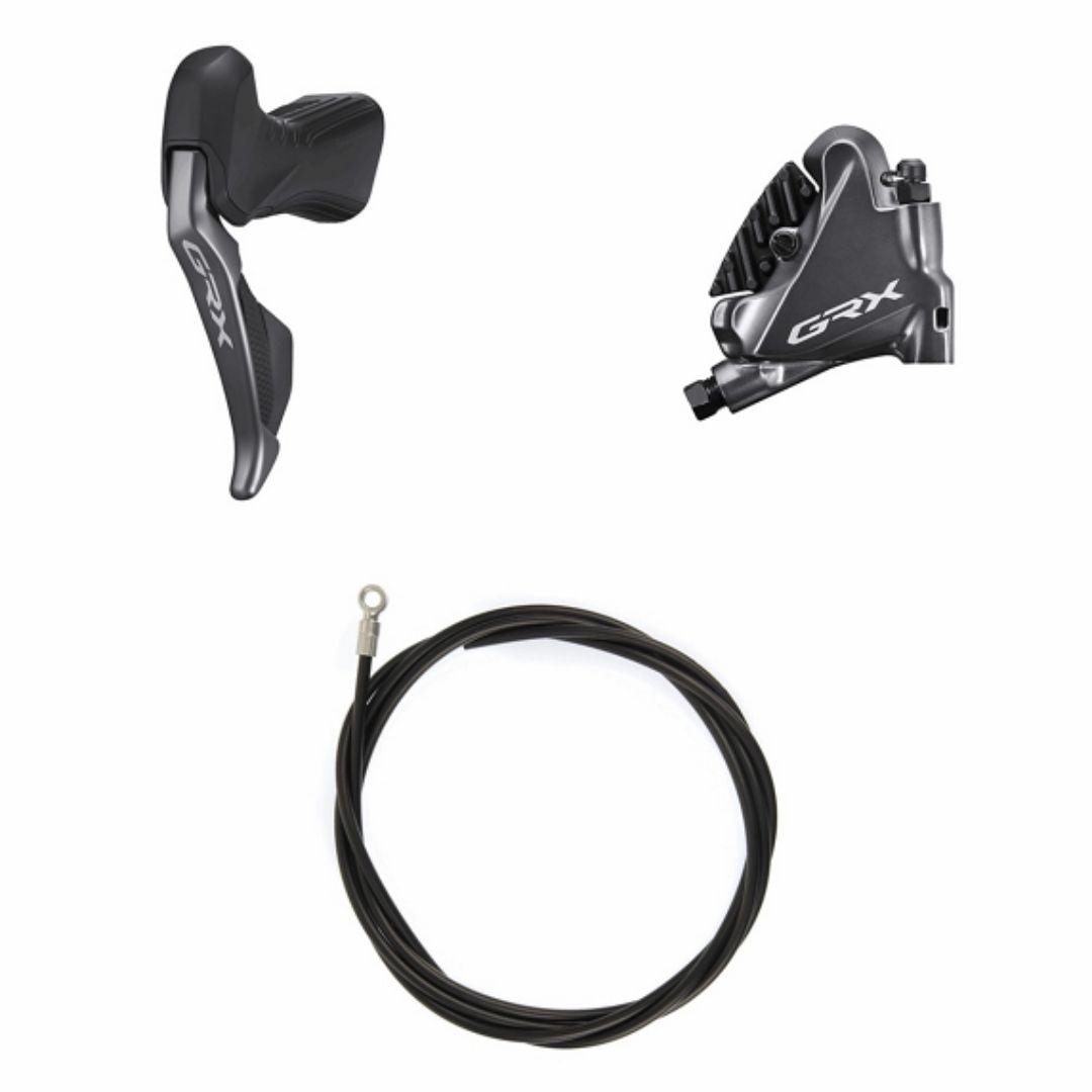 Shimano Freno a Disco - GRX ST-RX825 BR-RX820 - Di2 | 2x12 Velocità | Flat Mount | J-Kit - Sinistra (L) | Anteriore (F Shimano Freno a Disco - GRX ST-RX825 BR-RX820 - Di2 | 2x12 Velocità | Flat Mount | J-Kit - Sinistra (L) | Anteriore (F